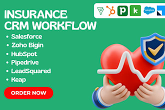 insurance CRM workflows zoho bigin hubspot keap pipedrive leadsquared salesforce