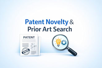 provide expert patent novelty and prior art search with detailed report