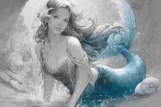 make awesome fantasy sketch illustration