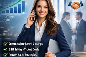 high ticket sales closer, commission based b2b sales rep agent
