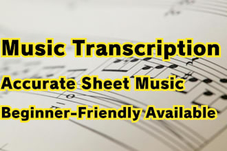 transcribe music into sheet music by ear