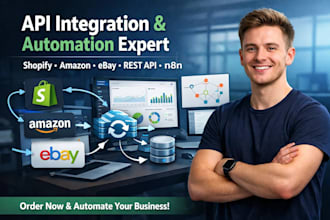 api integration development shopify ebay amazon rest API automation n8n workflow
