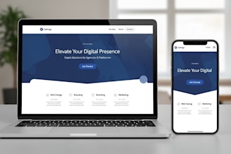 build a service business landing page for agencies freelancers or local brands