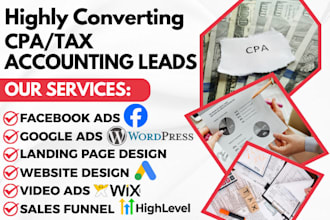 generate highly converting cpa leads tax landing page accounting website