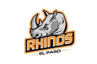 design a supplementary attract logo for the el paso rhinos