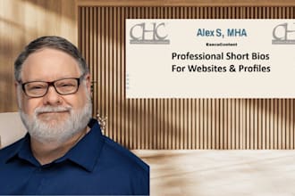 create a short professional bio for websites and profiles