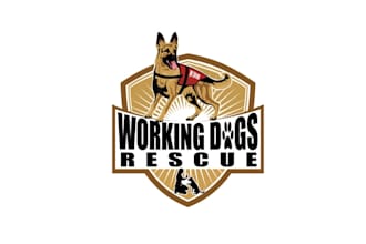 create minimal elegant logo for a dog rescue