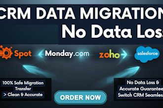 do crm data migration between hubspot monday zoho salesforce with no data loss
