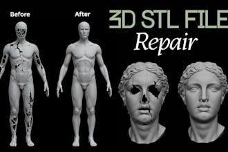 repair edit and fix stl files for 3d printing 3d scan cleanup, 3d cad design