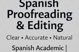proofread and edit spanish texts with perfect grammar
