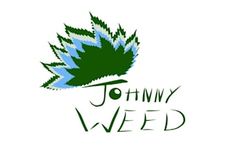 design hipster super logo for johnny weed cannabis business