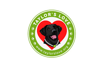 create vibrant animals logo for helping terminally ill pets