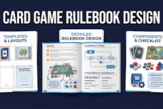 design card game easy to read rulebooks instruction manuals