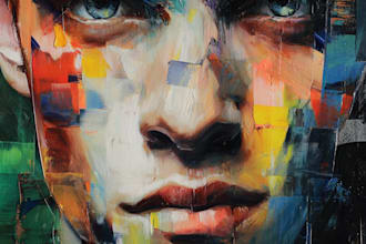 draw abstract portrait art