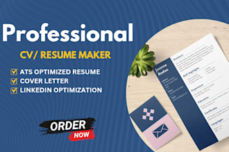 design modern professional resume and CV layout