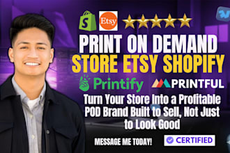 do etsy shopify print on demand with printify printful gelato sellfy tiktok shop