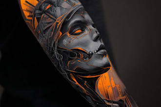do a tattoo design of tattoo sleeve