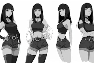 draw a character in manga style