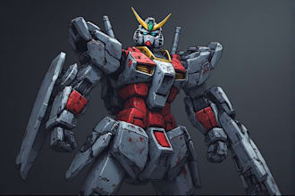draw gundam, transformer, robot, armor, mecha