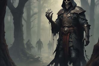 make your artwork or spooky horror style