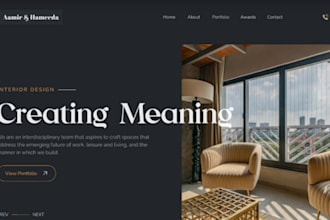 design a stunning portfolio or interior design website that converts