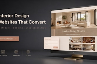 design a stunning portfolio or interior design website that converts