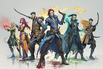 draw your dnd party art or dnd character art no ai