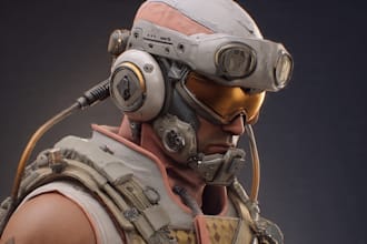 sci fi character illustration or sci fi character