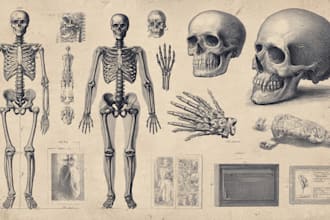 draw anatomy and medical vector illustration