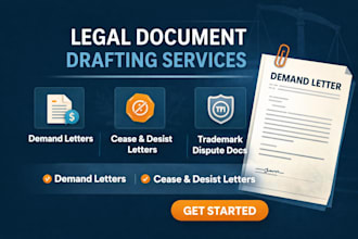 draft demand letters, cease and desist letters, and trademark dispute documents