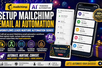 setup mailchimp email ai automation workflows leads nurture automation series