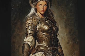 draw dnd character art, fantasy fighter character