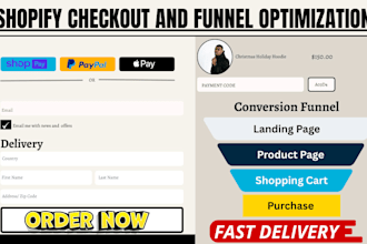 fix shopify checkout issues and optimize funnel for more sales