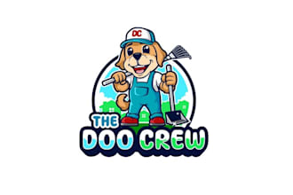 design dog poop scooping business logo