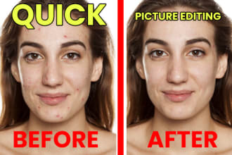 enhance, edit, retouch, photoshop your  pictures quickly