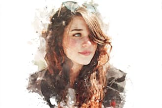 turn photo into watercolor portrait