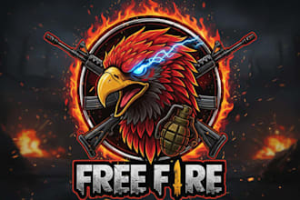 design a professional free fire gaming logo