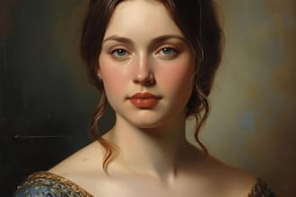 paint a replica of any painting in oil painting portrait