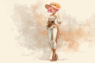 design full body anime style characters for roleplaying