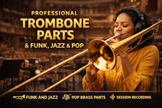 record professional trombone parts for funk jazz and pop songs