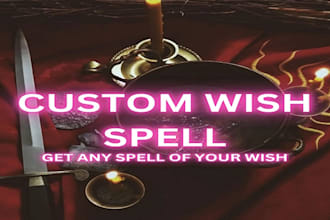 cast powerful custom spell on a current situation instantly manifesting