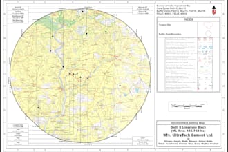prepare maps for ec and eia emp wildlife clearance reports