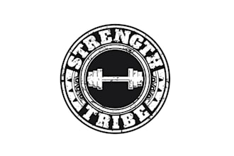 design unique gym strength tribe monogram logo