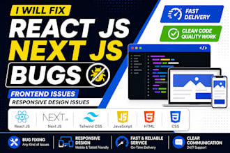 fix react js, next js bugs and frontend issues