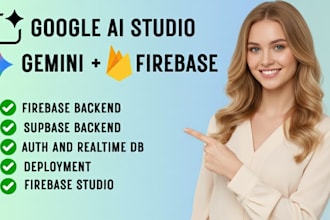 do firebase, supabase, auth, backend integration in google ai studio apps