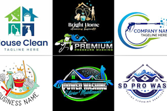 design pressure washing and power washing, roof cleaning and house cleaning logo