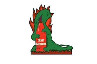 make eye catching colorful funky logo for awesome hot sauces