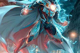 design super hero comic or character illustration
