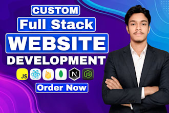 build custom website, full stack website development as full stack developer
