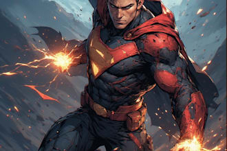 draw super hero comic, super hero comic animation